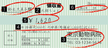 領収書(例)